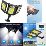 300W Triple-Sided Solar Light – Super Bright & Adjustable .