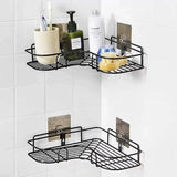 Bathroom/Kitchen Corner Shelf – Wall-Mounted Adhesive Storage Rack