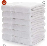 White Luxury Bath Towels – Premium Cotton (90×175 cm) .