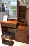 Brown Dressing Table with Sliding Mirror – Elegant & Functional