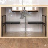 Extendable Under-the-Sink Organizer – Adjustable Kitchen & Bathroom Storage Rack