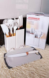 Original 19-Piece Silicone Kitchen Set – Spoons, Knives & Chopping Board