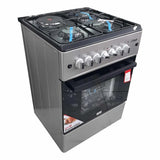 Mika 60*60 3 Gas + 1 Electric Plate, Electric Oven Cooker.