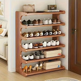 6-Layer Stackable Bamboo Shoe Rack – Durable & Space-Saving Organizer