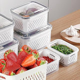 Set of 4 Refrigerator Storage Containers – Airtight & Durable Food Organizer