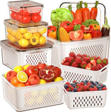 Set of 4 Refrigerator Storage Containers – Airtight & Durable Food Organizer