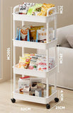 4-Tier Multifunctional Plastic Organiser Rack – Space-Saving Storage Shelf