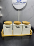 4-Piece Ceramic Storage Canister Set