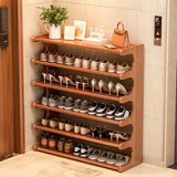 6-Layer Stackable Bamboo Shoe Rack – Durable & Space-Saving Organizer