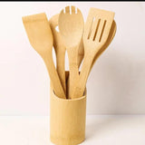 5-Piece Bamboo Mwiko Set – Durable & Eco-Friendly