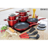 Edenberg Premium 12-Piece Cookware Set – Durable Non-Stick Cooking Pots & Pans