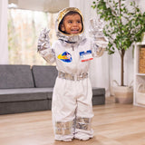 Kids Astronaut Costume 3–12 Years – Space Suit Cosplay Set with Cap, Gloves & Name Tag