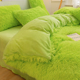 Luxury Fluffy Velvet Duvet Set – 6×7 | 6-Piece Bedding Set