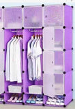 3 Column Large Capacity Portable Plastic Wardrobe .