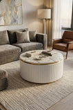 Modern Round Coffee Table – Elegant Living Room Centre Table