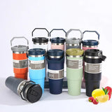 900ml Stainless Steel Thermal Coffee Mug with Handle – Vacuum Insulated Flask