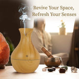 Wooden Ultrasonic Humidifier – 130ml | Compact & Elegant