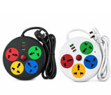 ROUND USB & TYPE-C EXTENSION SOCKET – BLACK & WHITE