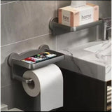 Punch-Free Toilet Tissue Holder – No-Drill, Neat & Convenient