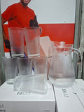 NEW Water Set – 7 Pieces 1.3L Jug + 6 Glasses