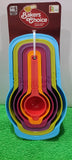 6-in-1 Measuring Cups – Multicoloured Kitchen Measuring Set.