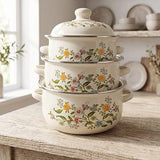 3-Piece Enamel Bowls Set – Durable Multipurpose Kitchen, Serving & Food Storage Bowls