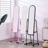 Frameless Dressing Mirror with Wheels – Elegant & Easy to Move