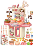56-Piece Mini Kitchen Set Toy – Pink Pretend Play Set