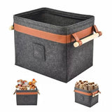 Stylish Storage Basket with Handles 44×39×31cm – Clothes, Towel & Blanket Organizer
