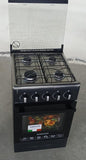 Globalstar JET 50×55 3+1 Standing Cooker with Electric Oven – Black