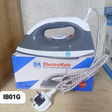 Electromate IB01G Iron Box – Grey Plastic Coated Clothes Iron