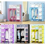 3 Column Large Capacity Portable Plastic Wardrobe .