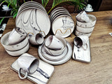 26-Piece Marble Dinner Set – Elegant & Complete