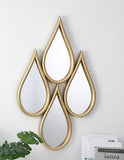 Nordic Tear Drop Decor Mirror – Elegant Metal Frame Wall Hanging
