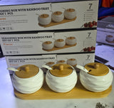 7PCS Ceramic Canister Set – 300ml Each | Elegant Kitchen Storage