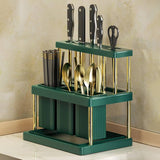Kitchen Cutlery Holder & Utensil Drainer – Multifunctional Spoon, Fork, Knife & Chopstick Storage Rack