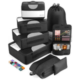 8-Piece Premium Luggage Travel Organizer Set – Oxford Packing Cubes with Double Zippers