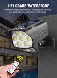 SOLAR POWERED OUTDOOR Street LIGHT WITH REMOTE 180W WITH MOTION SENSOR
