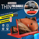 12" PHONE SCREEEN AMPLIFIER–3D HD Mobile Phone Magnifier Projector Screen for Movies, Videos, and Gaming–Foldable Phone Stand with Screen Amplifier–Supports ALL Smartphones